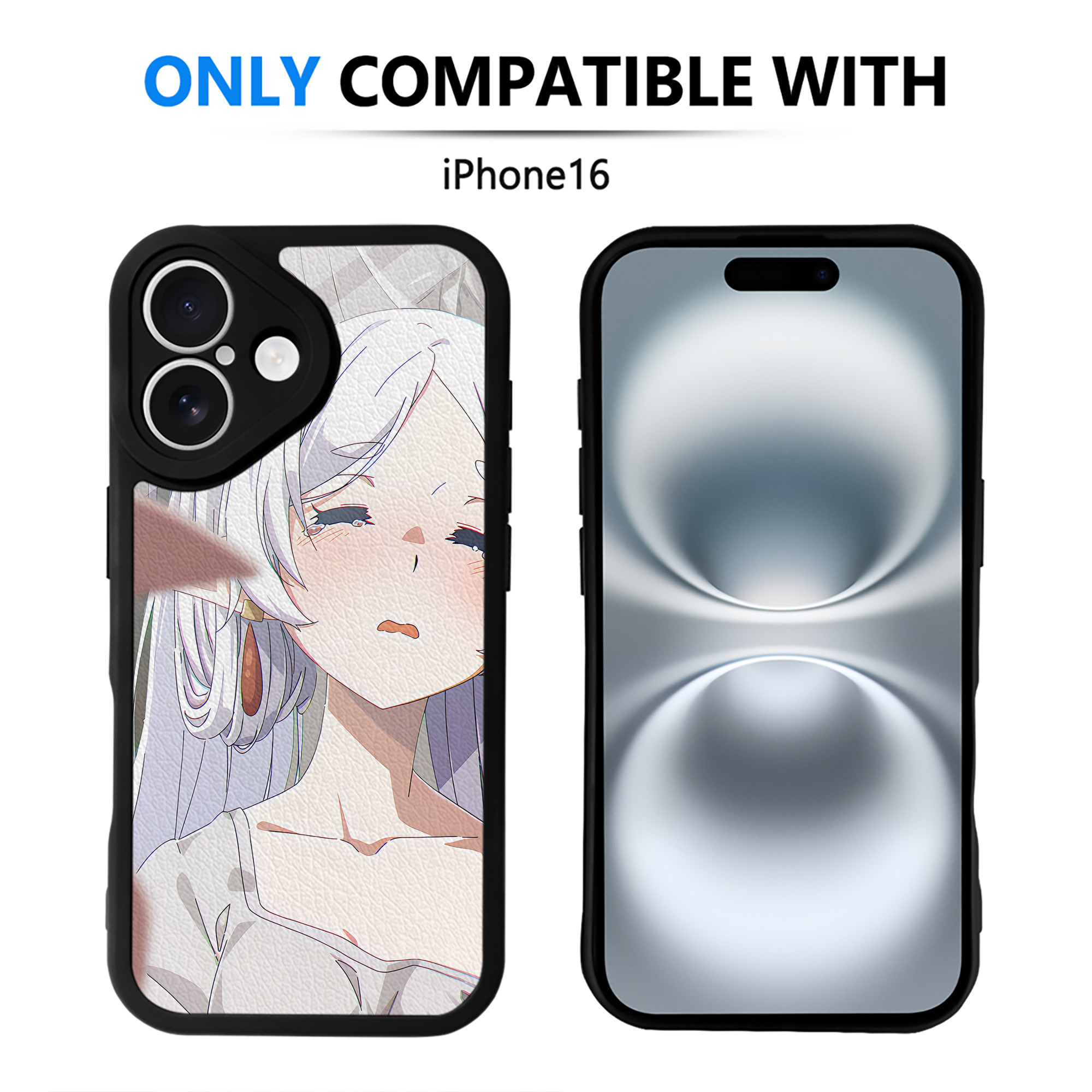 （画像用） 葬送のフリーレン Frieren 【iPhone 16シリーズ対応】シリコンスマホケース（レザー調） 材質：シリコン